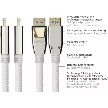 GOOD CONNECTIONS PREMIUM DisplayPort 2.0 kabelis, 54 Gbit/s, UHBR 13.5, 4K @240Hz / 8K @60Hz, pilnmetāla savienotājs, varš, 3m