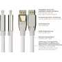 GOOD CONNECTIONS PREMIUM DisplayPort 2.0 kabelis, 54 Gbit/s, UHBR 13.5, 4K @240Hz / 8K @60Hz, pilnmetāla savienotājs, varš, 3m