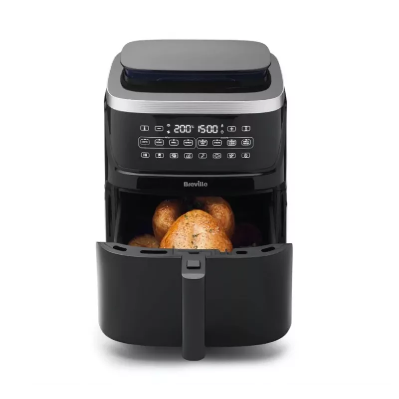Breville VDF133X Bezeļļas tvaika fritieris, 7L, 1700W, Melns/Sudrabs