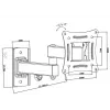 BLOW TV Wall Mount 10-27 inch Black Fixed 15kg VESA 75x75 100x100