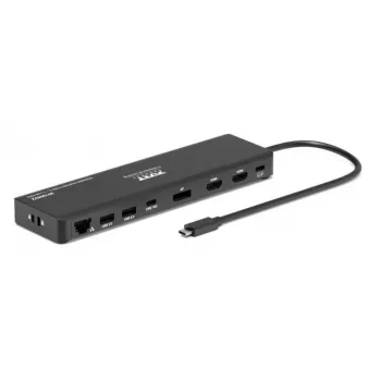 PORT Designs USB-C Docking Station 4K Pro V2, 100W PD, Melns