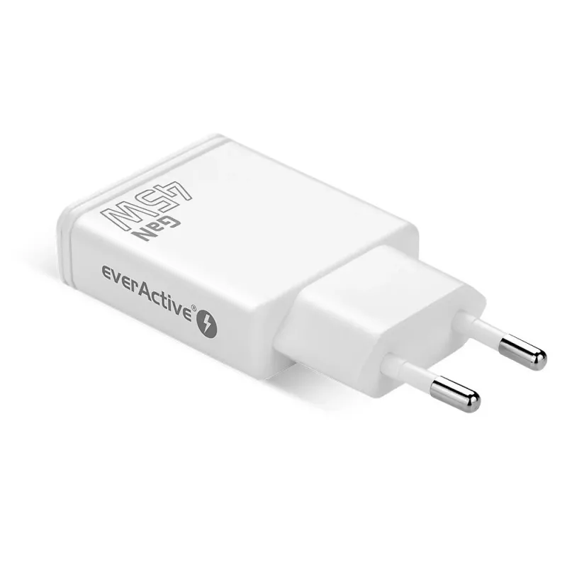 EVERACTIVE GaN QC3.0 45W USB-C sienas lādētājs SC-460Q Balts