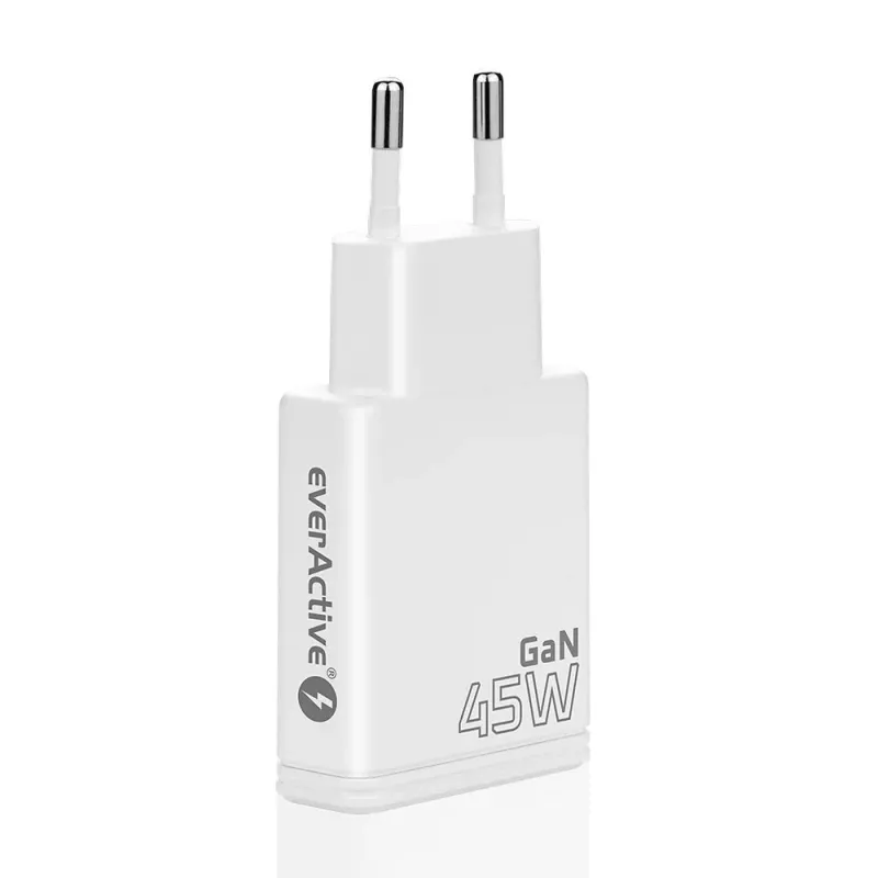 EVERACTIVE GaN QC3.0 45W USB-C sienas lādētājs SC-460Q Balts