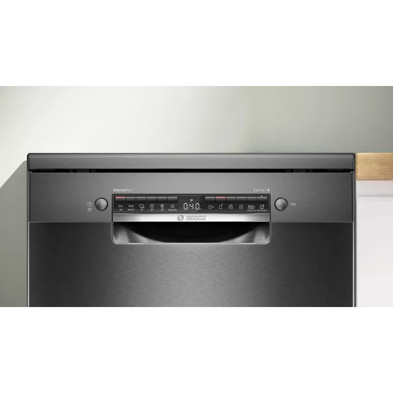 Bosch SMS4ENC06E Brīvi stāvoša trauku mazgājamā mašīna, 13 trauku komplekti, 44 dB, Sudraba Inox