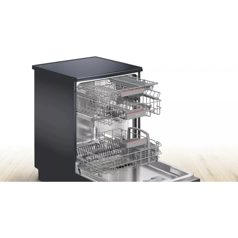 Bosch SMS4ENC06E Brīvi stāvoša trauku mazgājamā mašīna, 13 trauku komplekti, 44 dB, Sudraba Inox