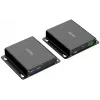 UNITEK USB 3.0 pagarinātājs pa Ethernet 100m ar 4 portu centrmezglu