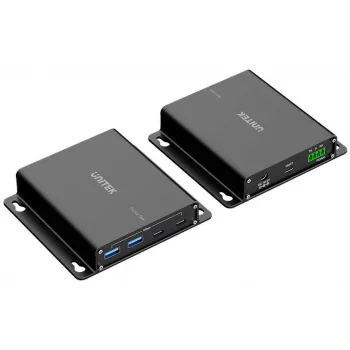UNITEK USB 3.0 pagarinātājs pa Ethernet 100m ar 4 portu centrmezglu