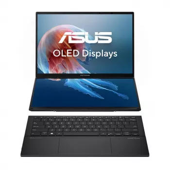 ASUS Zenbook Duo UX8406CA-QL331W 2-in-1 klēpjdators, 14 collu WUXGA OLED skārienjūtīgs, Intel Core Ultra 9 285H, 32GB LPDDR5x, 1TB SSD, Windows 11 Home, vācu QWERTZ tastatūra