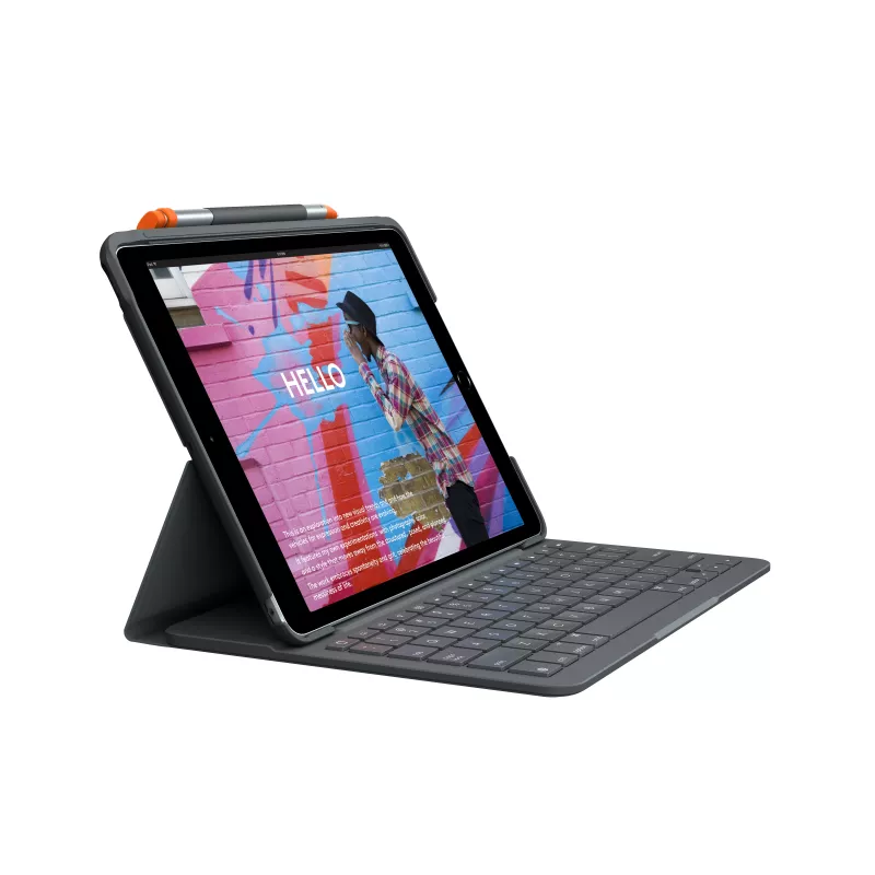 Logitech Slim Folio tastatūras maciņš iPad 10.2 collu (7., 8., 9. paaudze) - Graphite - QWERTY UK English