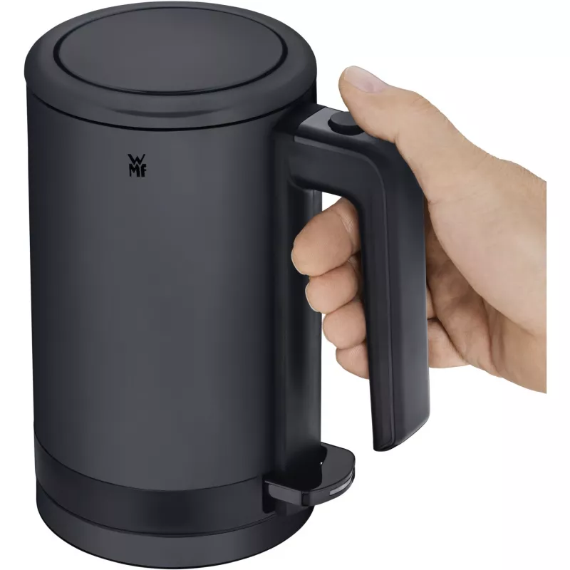WMF KÜCHENminis Elektriskā tējkanna 0,8 L, 1800 W, Nerūsējošais tērauds, Melna