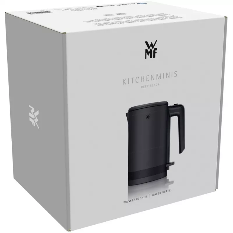 WMF KÜCHENminis Elektriskā tējkanna 0,8 L, 1800 W, Nerūsējošais tērauds, Melna