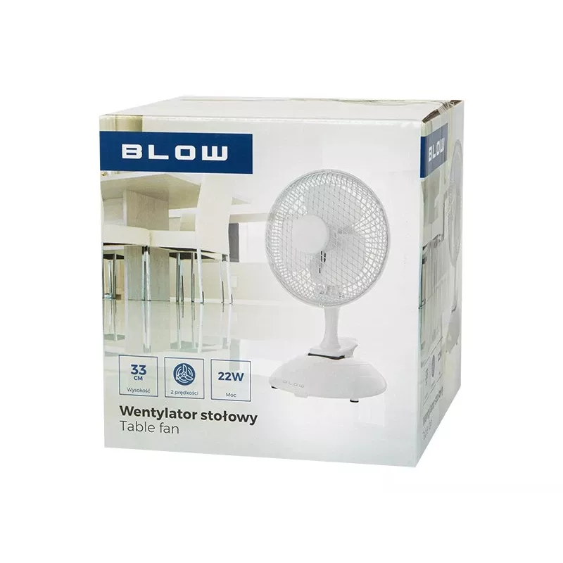 BLOW Galda ventilators 6 collas / 15cm 2in1 klipša ventilators 25W melns
