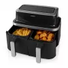 Nedis KAAF320BK Karstā gaisa fritieris ar diviem groziem 8.4 L 2600 W Digitāls skārienekrāns Melns