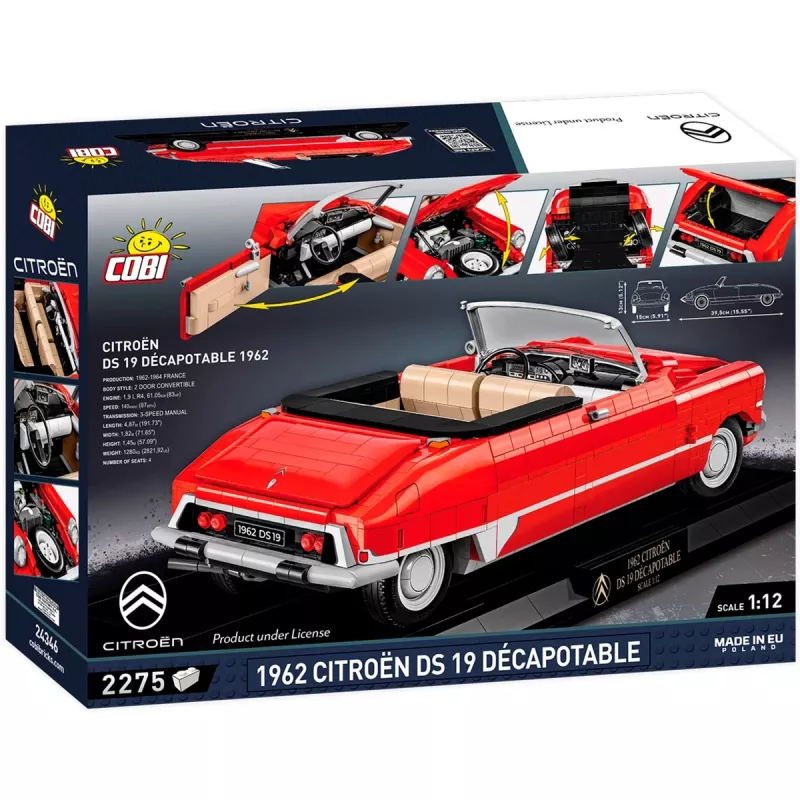 COBI 1962 Citroen DS 19 Convertible Executive Edition Konstrukcijas bloki (227 gabali)