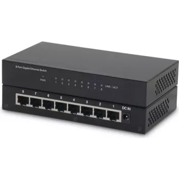 ROLINE Nepārvaldāms Gigabit Ethernet slēdzis, 8 porti, darbvirsmas