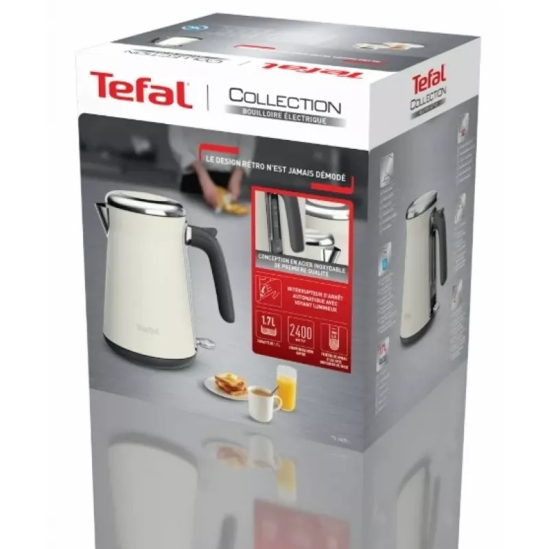 Tefal Loft Collection KI666AE0 Elektriskā tējkanna 1.7 L 2400 W Ziloņkaula
