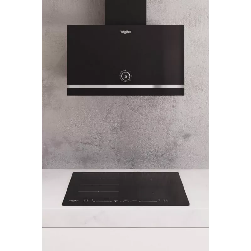 Whirlpool WHVA 62F LM K Sienas nosūcējs, 59,8 cm, 485 m³/h, Mehānisks, LED, Melns