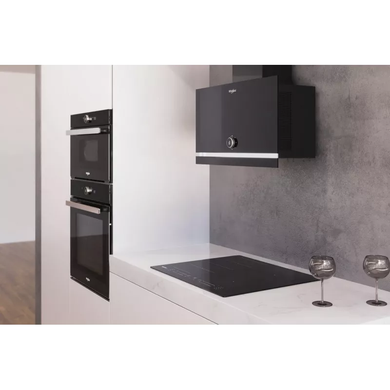 Whirlpool WHVA 62F LM K Sienas nosūcējs, 59,8 cm, 485 m³/h, Mehānisks, LED, Melns