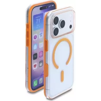 Delock aizsargvāciņš iPhone 17 Pro, saderīgs ar MagSafe, caurspīdīgi oranžs (81642)