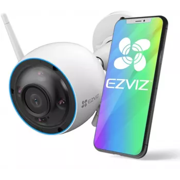EZVIZ H3 3K 5MP āra lodes IP kamera ar nakts redzamību, Wi-Fi, balta