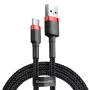 Baseus Cafule USB-A uz USB-C kabelis 0.5m 3A Sarkans/Melns