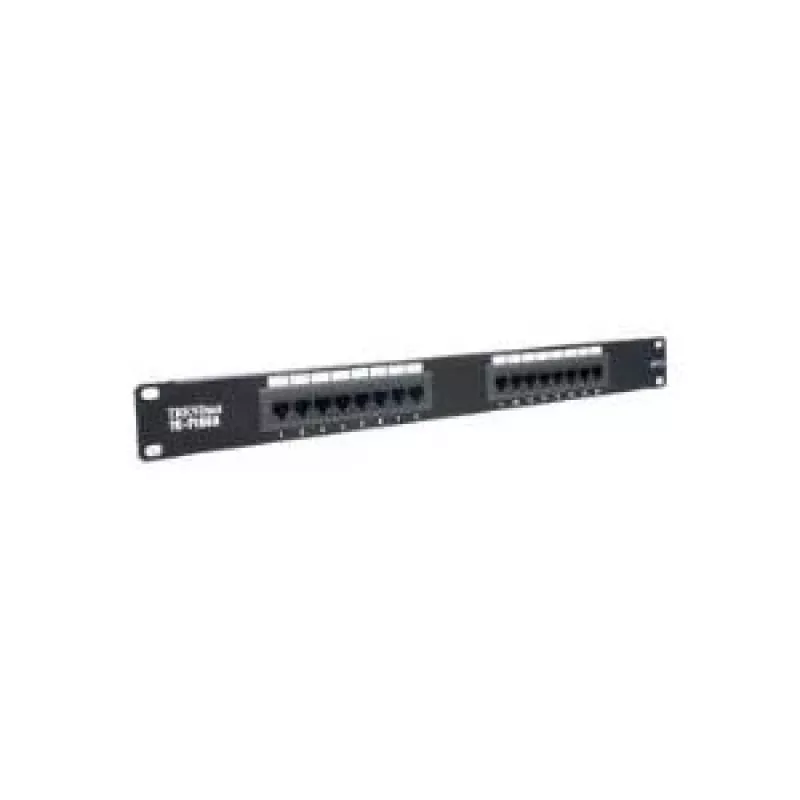 TRENDnet Patch Panel - CAT 6 - 48 Porti - 2U Rack-Mount - Neekranēts - Melns