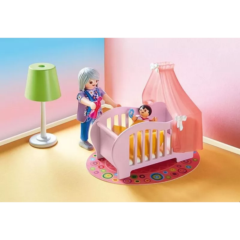 Playmobil Dollhouse 70210 Baby Room Playset, 27 Pieces, 2 Figures, Ages 4+