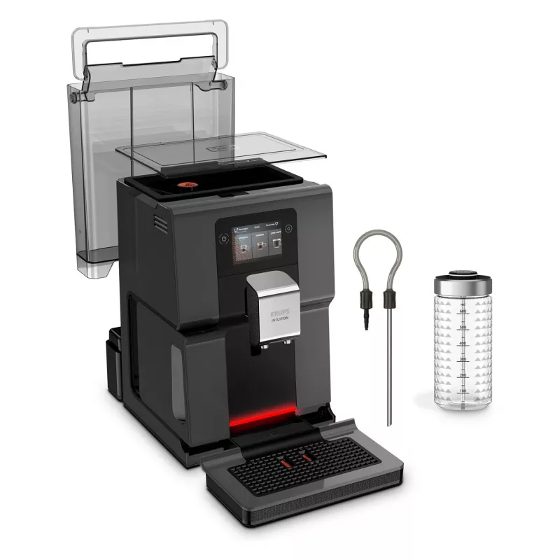 KRUPS Intuition Preference EA872B10 Pilnībā Automātiska Kafijas Automāts ar Kapučīno Pagatavotāju, 15 Bar, Melns