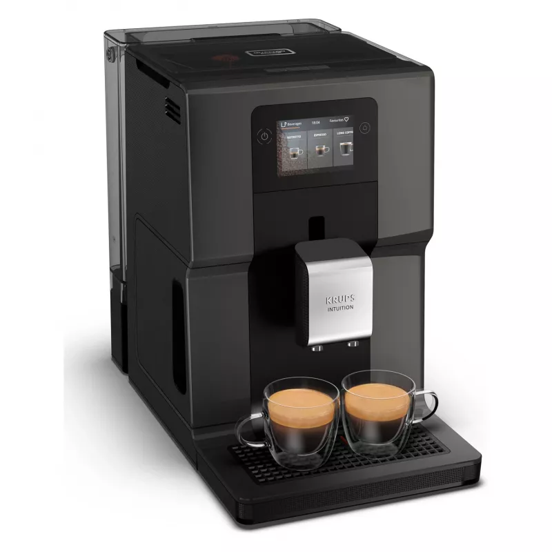 KRUPS Intuition Preference EA872B10 Pilnībā Automātiska Kafijas Automāts ar Kapučīno Pagatavotāju, 15 Bar, Melns