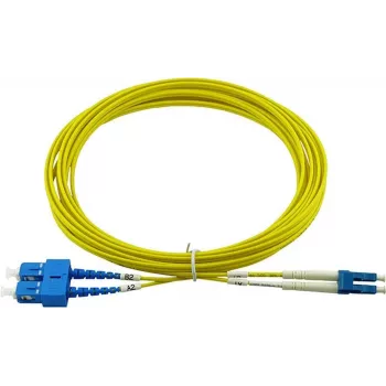 BlueOptics Duplex Fiber Optikas Savienojuma Kabelis LC-UPC/SC-UPC Vienmoda 15 Metri