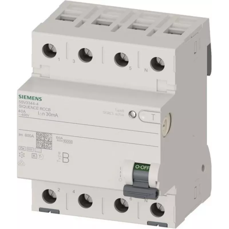SIEMENS 5SV3344-4 RCCB Type B 40A 30mA 4TE SENTRON 5SV3