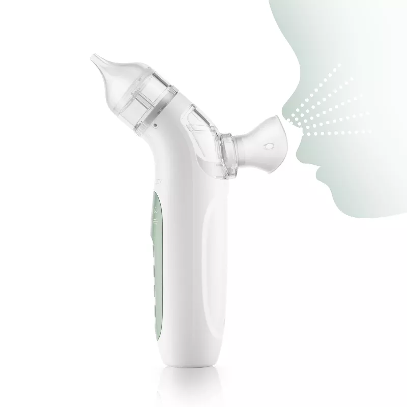 Momcozy BN007 BreezyClear 2-in-1 Saline Spray and Suction Electric Nasal Aspirator