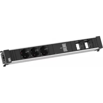 Bachmann Conference XL 3x CEE 7/3 2x CM 1x USB-C/C 100W Melns