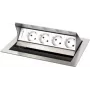 Kindermann CablePort Standard² 4-Fold Mounting Plate - Melns (250x190mm)
