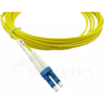 BlueOptics Cisco Compatible CAB-SMF-LC-SC-15 Duplex Singlemode Fiber Optic Patch Cable, LC/UPC to SC/UPC, 15m, Beige, OS2 G.657.A1