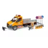 BRUDER MB Sprinter Municipal ar gaismas un skaņas moduli, oranžs, mērogs 1:16