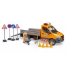 BRUDER MB Sprinter Municipal ar gaismas un skaņas moduli, oranžs, mērogs 1:16