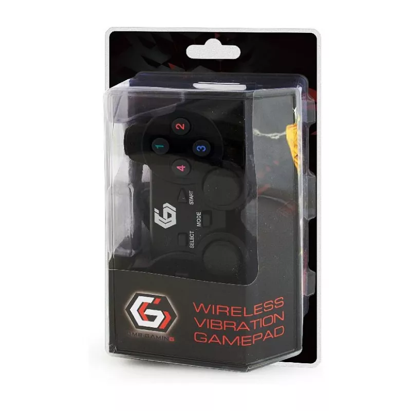 GEMBIRD JPD-WDV-01 bezvadu spēļu kontrolieris PS2/PS3/PC - 12 pogas - 2.4 GHz - Melns
