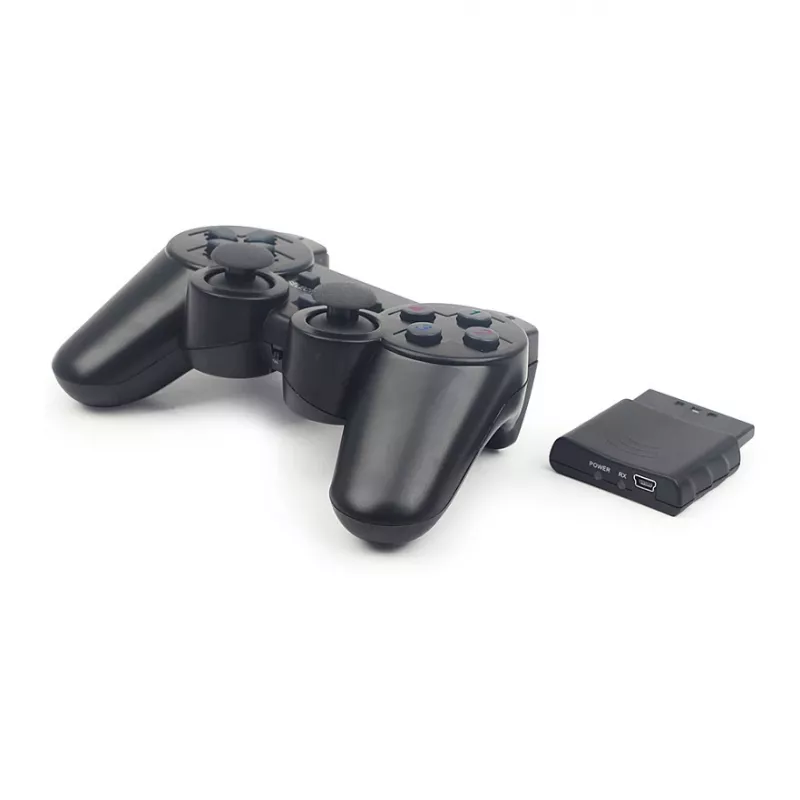 GEMBIRD JPD-WDV-01 bezvadu spēļu kontrolieris PS2/PS3/PC - 12 pogas - 2.4 GHz - Melns