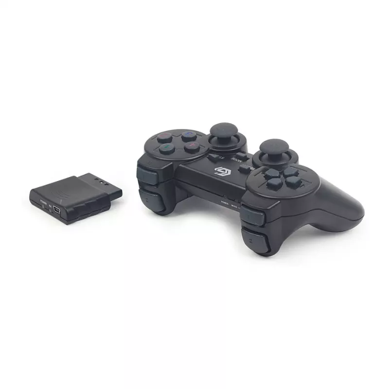 GEMBIRD JPD-WDV-01 bezvadu spēļu kontrolieris PS2/PS3/PC - 12 pogas - 2.4 GHz - Melns
