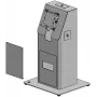Ergonomic Solutions Mini Kiosk ar Pamatplāksni Galda Montāžai - Melns