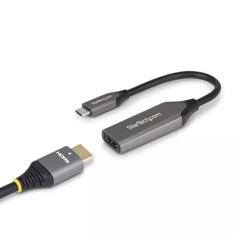 StarTech.com USB-C uz HDMI adaptera kabelis - 24-pin USB-C vīrišķais uz HDMI vīrišķo - 2 m (6.5 pēdas) - 4K 60Hz - Melns