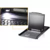ATEN CL1308N LCD KVM konsole ar 8 portu KVM slēdzi - 19 inch LCD, PS/2 un USB, VGA, 1280x1024, melna, 1U montējama statīvā