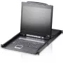 ATEN CL1308N LCD KVM konsole ar 8 portu KVM slēdzi - 19 inch LCD, PS/2 un USB, VGA, 1280x1024, melna, 1U montējama statīvā
