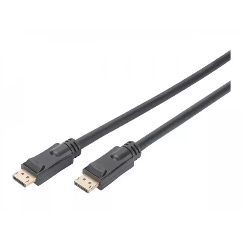 DIGITUS DisplayPort kabelis ar pastiprinātāju 4K 60Hz UHD DP/DP M/M Melns 20m