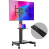 ONKRON TS1552E-B TV Mobile Stand for 43-75 inch Screens, Black