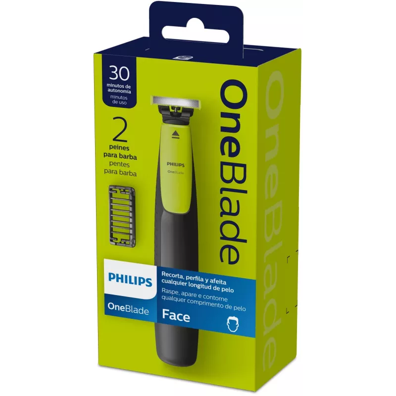 Philips OneBlade QP2510/15 Skūšanas un apgriešanas ierīce - Melna/Laima, ar bateriju, 30 min darbības laiks