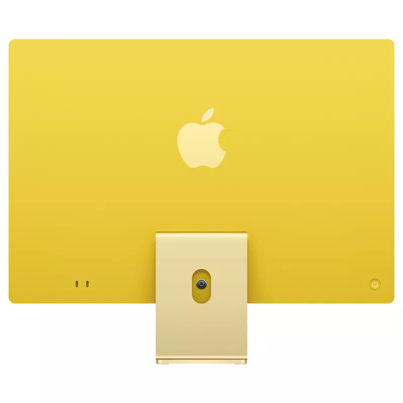 Apple iMac 23.5 inch 4.5K Retina displejs M4 mikroshēma 8 kodolu CPU 8 kodolu GPU 16 kodolu neironu dzinējs 16GB RAM 256GB SSD Standarta stikls Dzeltens Vācu tastatūra
