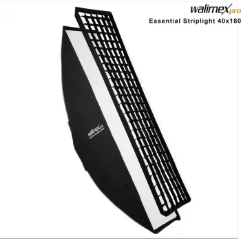 Walimex Pro Essential Striplight Softbox 40x180 cm ar režģi, Bowens adapteru un transporta somu