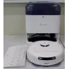 ECOVACS DEEBOT mini BLUESO putekļsūcējs robots ar automātisko iztukšošanas staciju, 8000 Pa sūkšana, slapjā&sausā tīrīšana, ZeroTangle tehnoloģija, veikla navigācija, balts/zils
